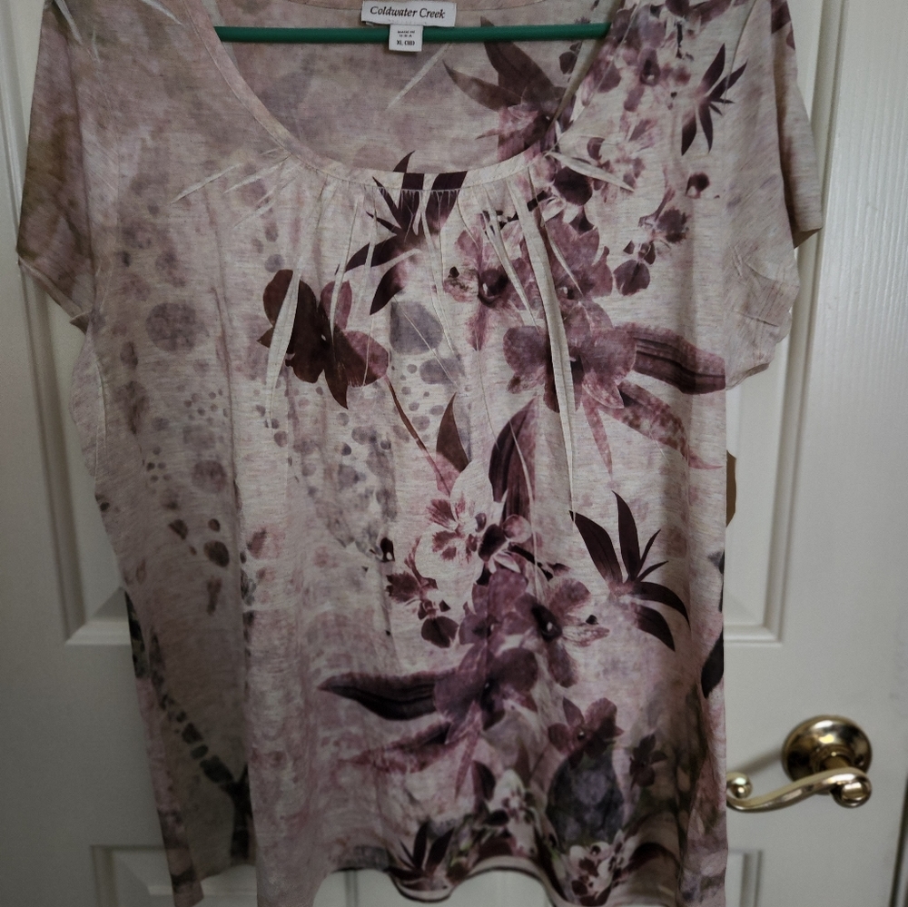 XL Coldwater Creek burnout top. New with tags.